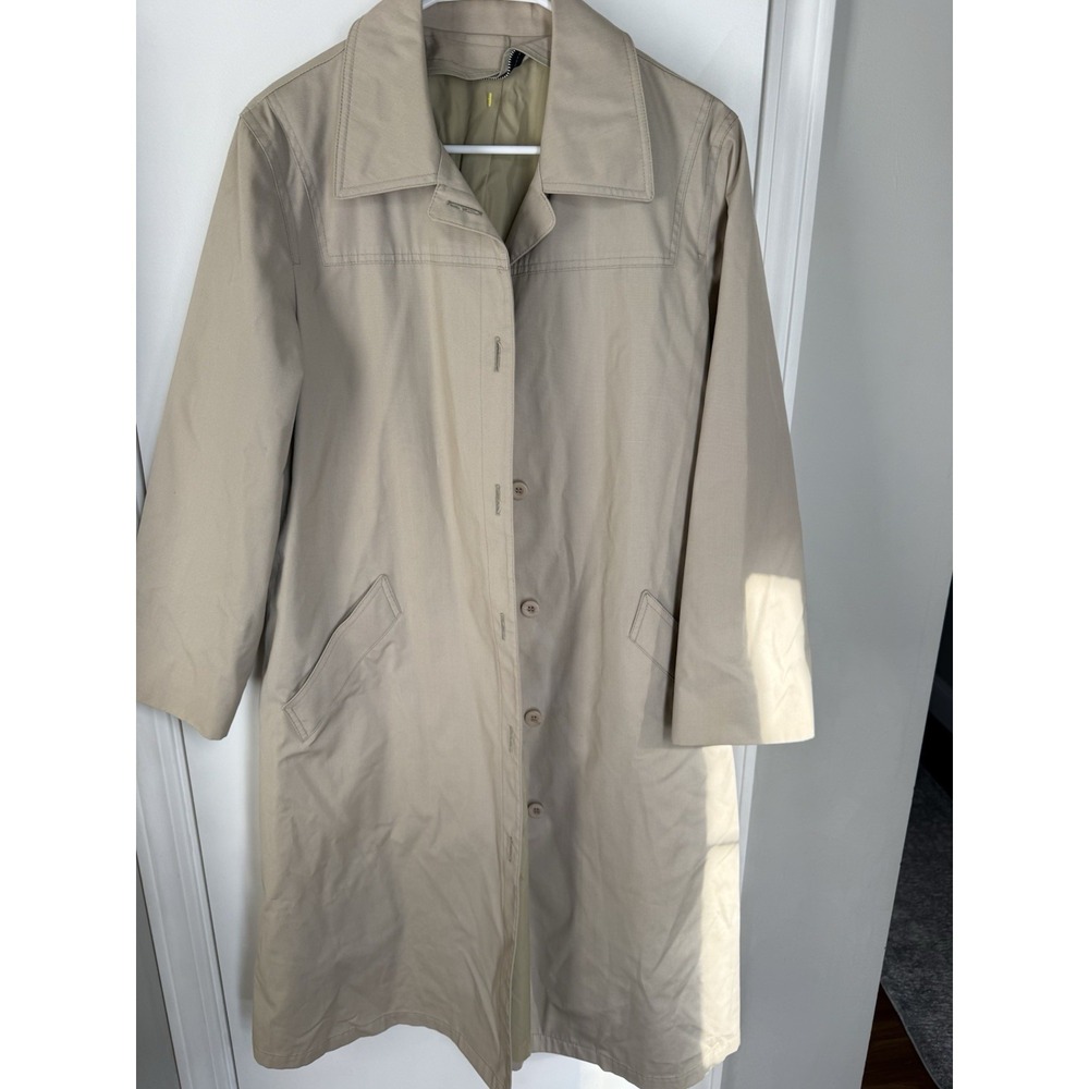 Vtg London Fog Maincoats Weatherwear of Distinction Wmn 14P Long - Missing Liner